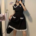 Short-sleeve Frill Trim Doll Dress