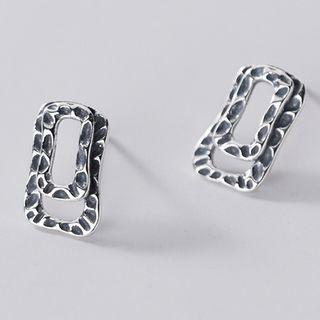925 Sterling Silver Stud Earring 1 Pair - S925 Silver Stud Earrings - One Size