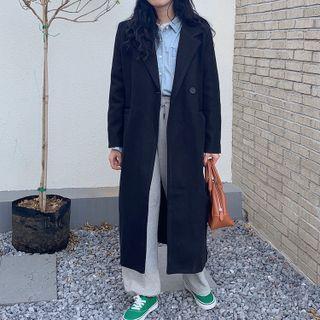 Single-button Midi Coat Black - One Size