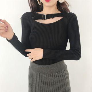 Buckled Knit Top