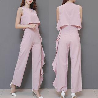 Sleeveless Layered Jumpsuit