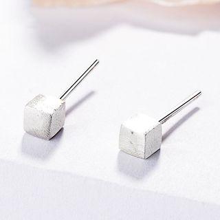 925 Sterling Silver Cubic Ear Stud As Shown In Figure - One Size