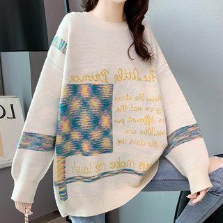 Lettering Jacquard Sweater