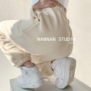 High-waist Fleece Jogger Pants