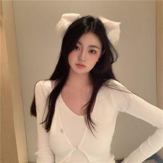 Ribbed Knit Tank Top / Cardigan