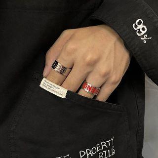 Lettering Stainless Steel Ring (various Designs)