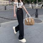 Plain Cut-out Dress Pants