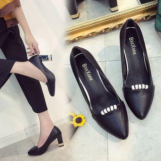 Pointed Rhinestone Pumps