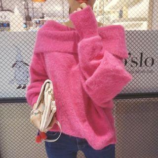 Off Shoulder Thick Sweater