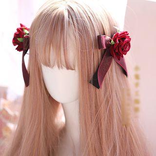 Rose & Bow Headband / Hair Clip