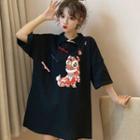 Printed Chinese Style T-shirt