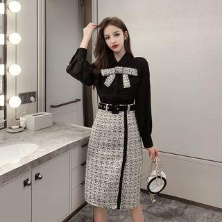 Set: Shirt + Midi Fitted Skirt