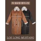 Raglan-sleeve Faux-shearling Coat