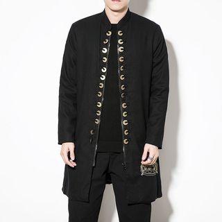 Embroidered Zip Coat