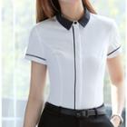 Short-sleeve Work Shirt / Pencil Skirt / Dress Pants / Set