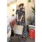 Off-shoulder Pattern Jumpsuit