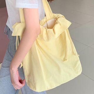Ruffle Drawstring Bucket Bag