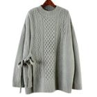 Side-tie Cable-knit Sweater