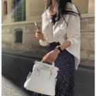 Drop-shoulder Shirred Back Blouse One Size