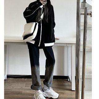 Gradient High-waist Straight-fit Jeans