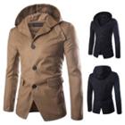 Hooded Single-breasted Trench Jacket