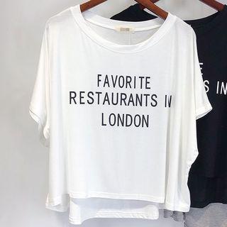 Short-sleeve Letter Boxy T-shirt