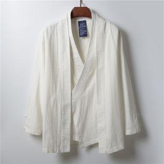 Mock Two-piece V-neck Cotton Jacket