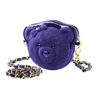 Bow Bear 3d Handbag  Titanic Violet - One Size