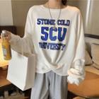Lettering Twisted Sweatshirt