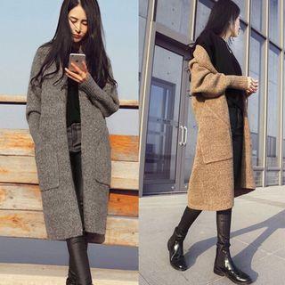 Open Front Dual Pocket Cardigan