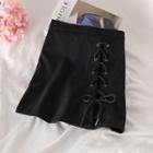 Lace-up Slim-fit Skirt