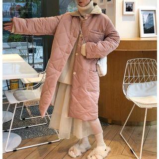 Corduroy Collared Padded Coat