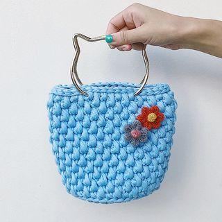 Flower Crochet Tote Bag