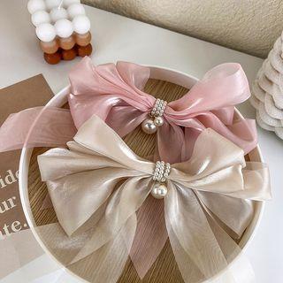 Mesh Pearl Hair Clip