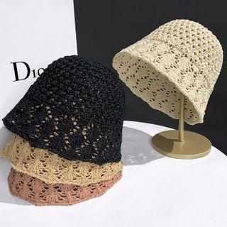 Woven Eyelet Bucket Hat