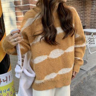 Striped Sweater / Straight Leg Pants