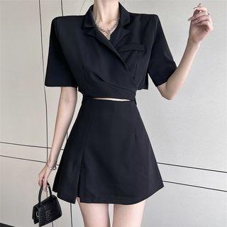 Cropped Blazer / High-waist Split A-line Skort ( Various Designs )