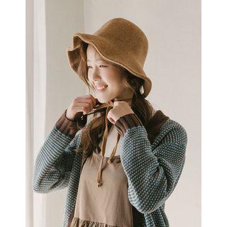 Wool Blend Beribboned Bucket Hat