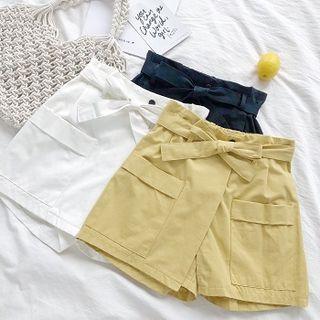 Ribbon Lace-up Shorts