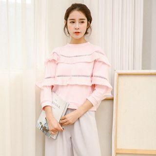 Pleated Trim Pullover