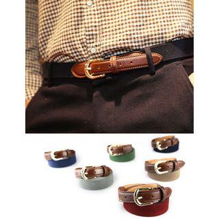 Genuine Suede Color-block Belt