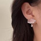Cloud Rhinestone Drop Earring 1 Pair - White - One Size