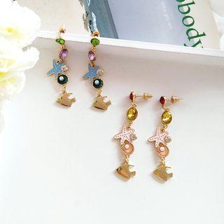 Alloy Fish & Starfish Dangle Earring