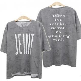 3/4-sleeve Lettering Long T-shirt