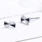 Bow Stud Earring 1 Pair - S925 Silver - As Shown In Figure - One Size