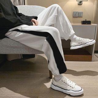 Two-tone Zip-side Sweatpants