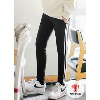 Brushed-fleece Lined Contrast-trim Sweatpants