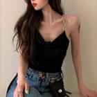 Chain Camisole Top Black - One Size