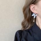 Asymmetrical Ribbon Cat Drop Earring / Clip-on Earring