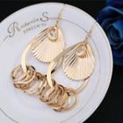 Alloy Shell Fringed Earring 1 Pair - Gold - One Size
